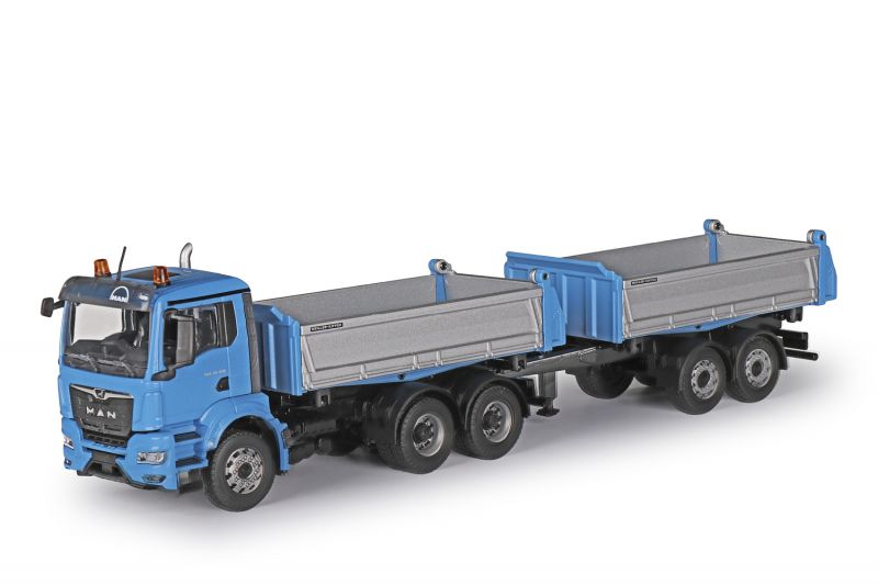MEILLER three-side tipper with trailer on MAN TGS NN